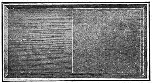 Montessori touch board with a smooth half and a rough half, Fig. 13 in Dr. Montessori's Own Handbook, 1914